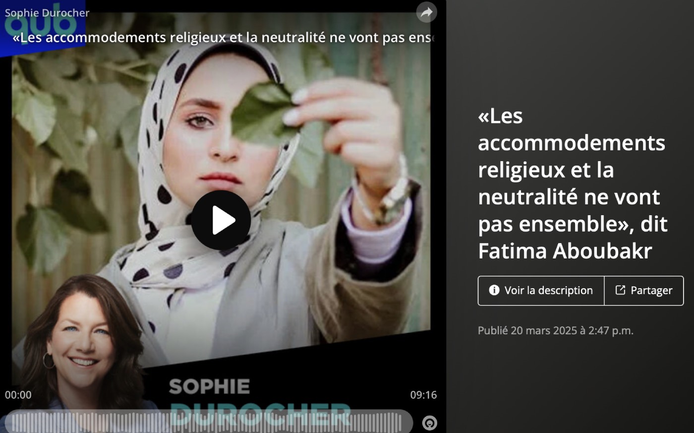 « Les accommodements religieux et la neutralité ne vont pas ensemble »